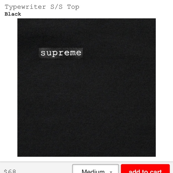 Black supreme typewriter tee - Picture 2 of 4